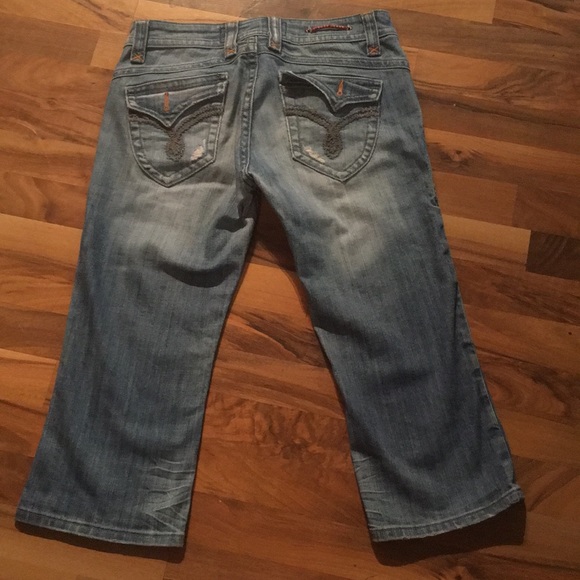 (Capris) Blue Vigoss Size 9/10 Jean Capris - Picture 4 of 7
